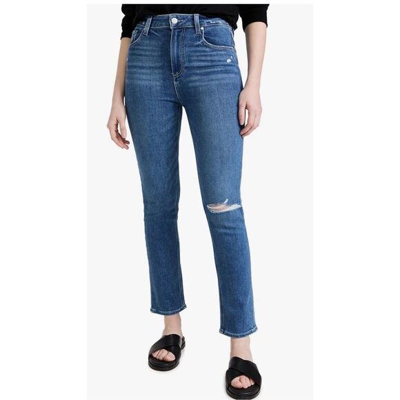 PAIGE Blue Straight Leg Jeans - Picture 1 of 10